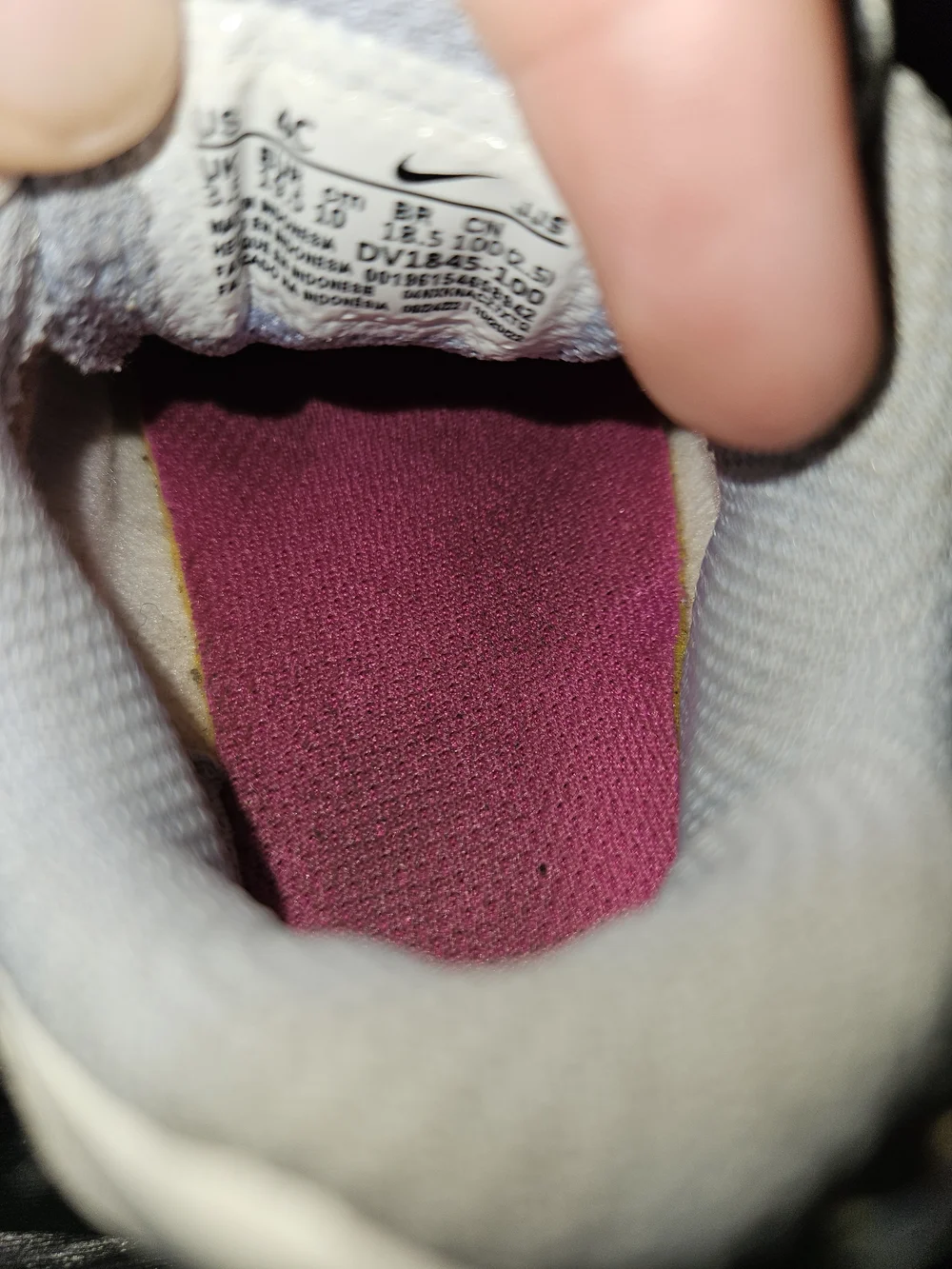 Nike White Toddler Sneakers with Pink, Blue & Purple Accents